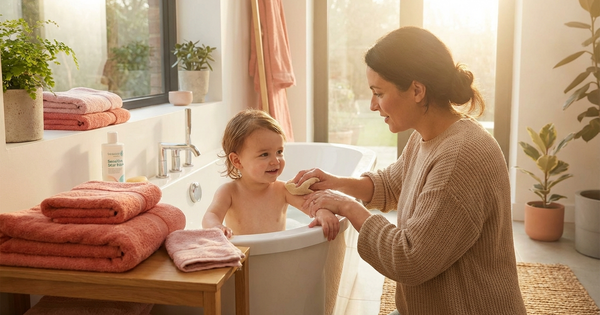 Neurodermitis bei Kindern: Was das Badewasser damit zu tun hat
